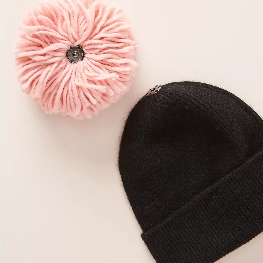 Anthropologie Beanie Hat with 4 Pom poms